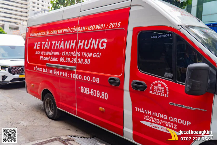 Tem Quảng Cáo Xe Tải Thành Hưng Trên Gazelle - Ảnh 4