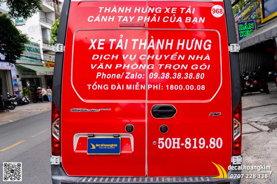 Tem Quảng Cáo Xe Tải Thành Hưng Trên Gazelle - Ảnh 5