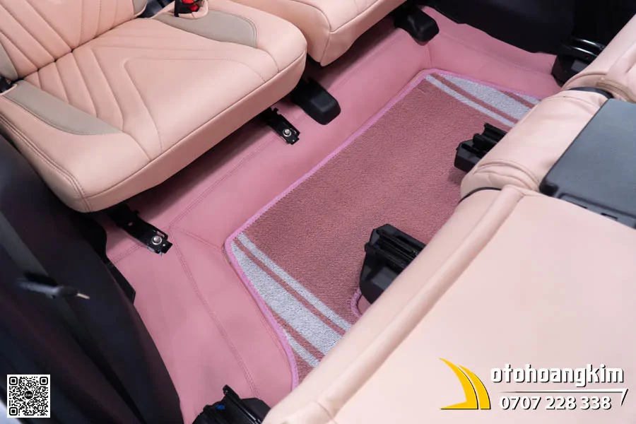 Thảm Lót Sàn 360 Toyota Veloz - Mẫu Màu Hồng Phối Thảm Rối Cao Cấp  - Ảnh 9