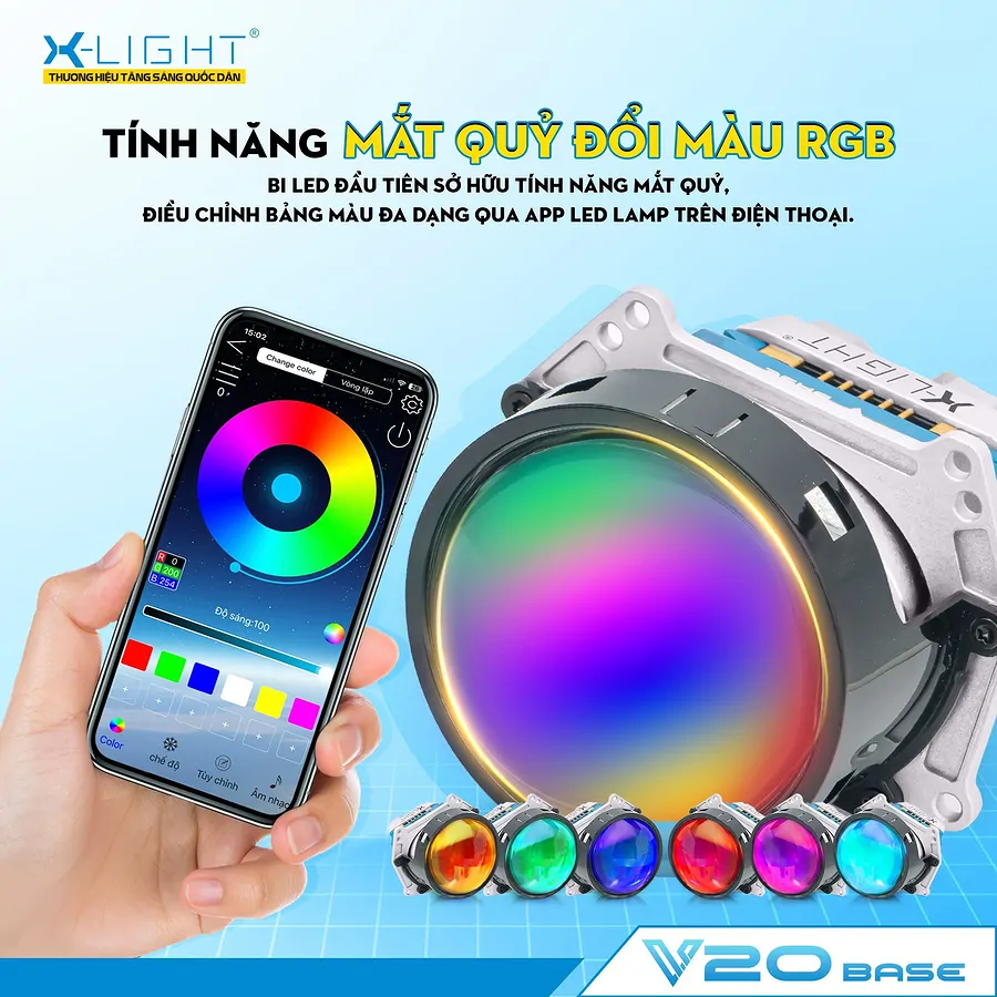 Bi LED XLight V20 Base - Nâng cấp ánh sáng ô tô - Ảnh 3