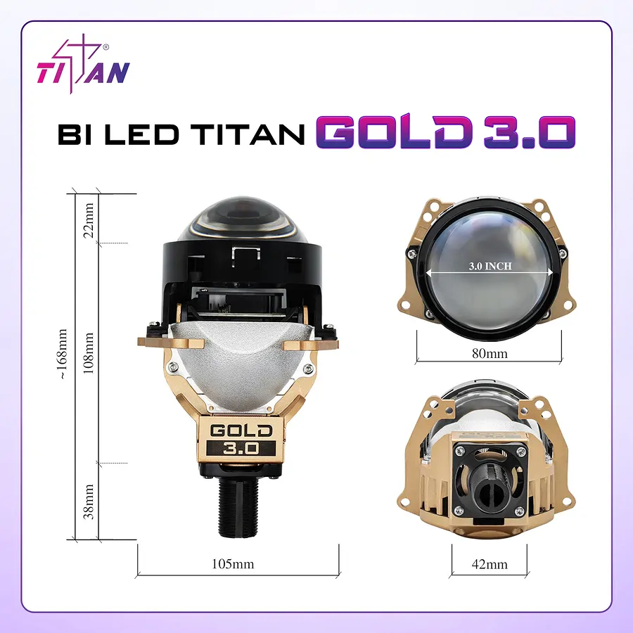 Bi LED Xlight Titan Gold 3.0 3 inch 5500k  - Ảnh 2