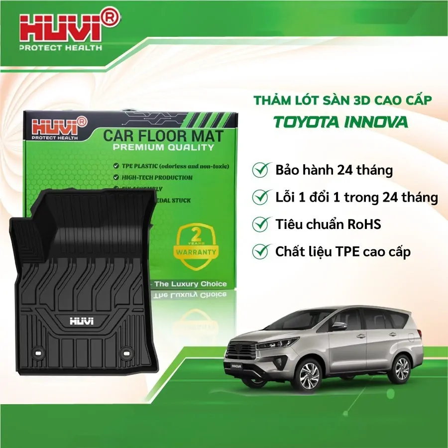 Thảm sàn Huvi Innova 2016 - 2022 đúc khuôn  - Ảnh 3
