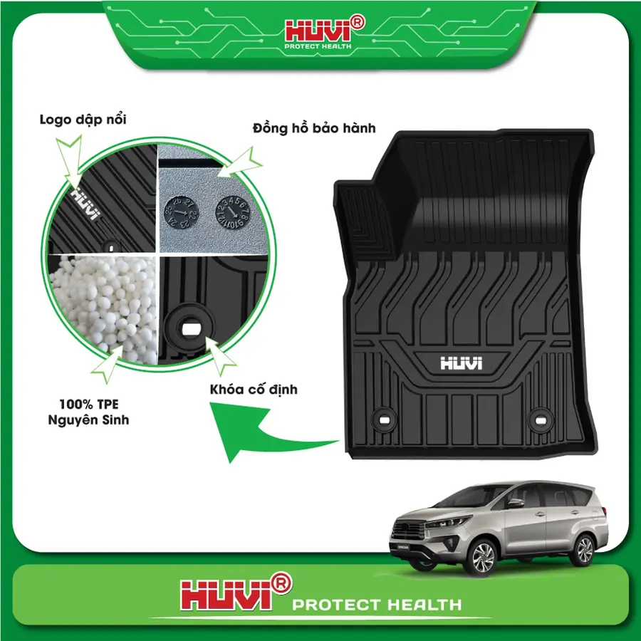 Thảm sàn Huvi Innova 2016 - 2022 đúc khuôn  - Ảnh 2