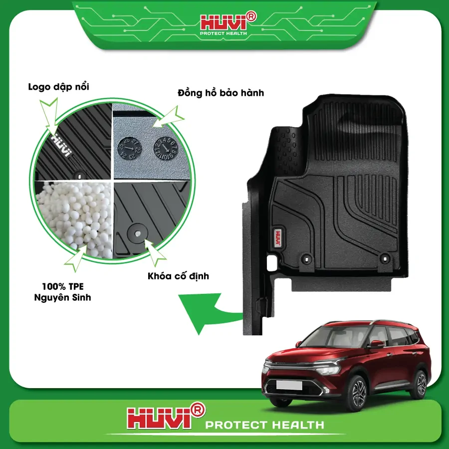 Thảm sàn Huvi Caren 2023+ 7 chỗ tràn viền  - Ảnh 3