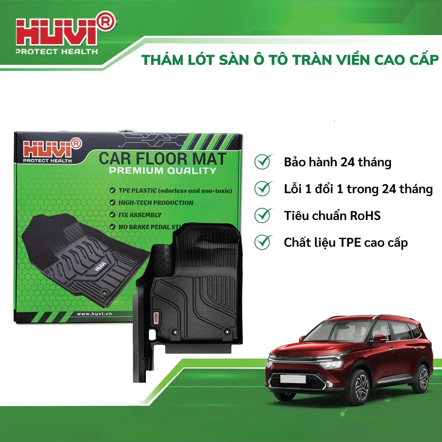 Thảm sàn Huvi Caren 2023+ 7 chỗ tràn viền  - Ảnh 1