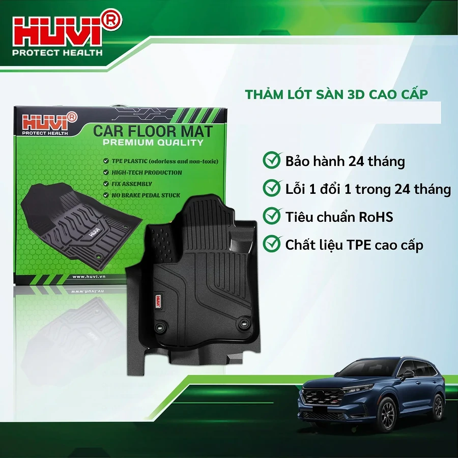 Thảm sàn Huvi CRV 2024+ 5 chỗ tràn viền - Ảnh 1