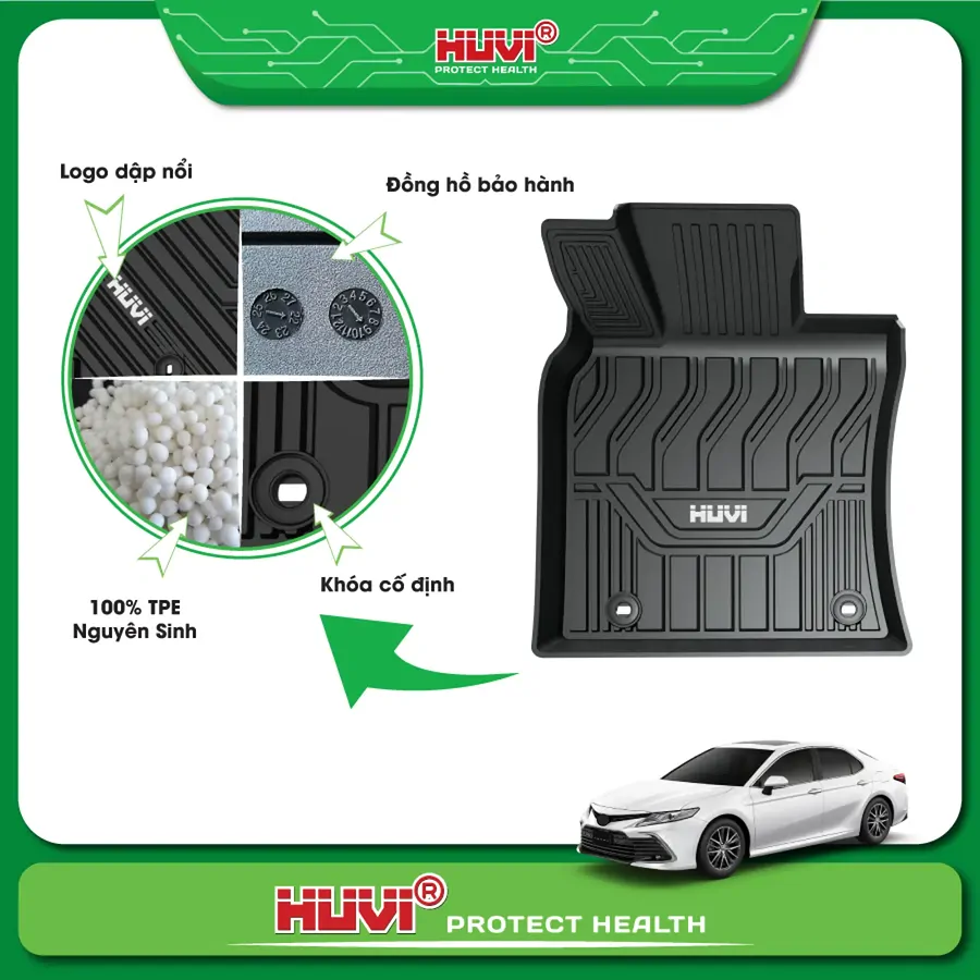 Thảm sàn Huvi Camry 2019-2023 đúc khuôn  - Ảnh 3