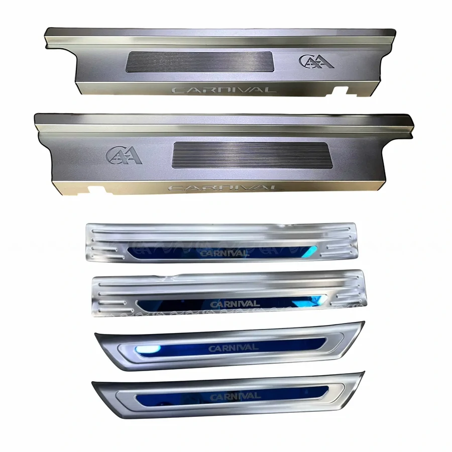  Nẹp bước chân trong + ngoài Carnival 2021+ Inox có đèn   - Ảnh 1