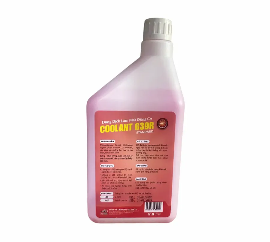 Chai Techgroup 639R Giải Nhiệt 1L Đỏ. - Ảnh 4