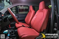 Bọc Áo Ghế Da Nappa Đỏ Cho Minio Green
