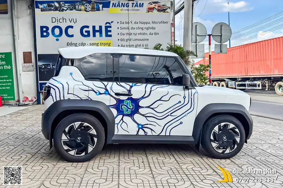 Tem Thiết Kế VinFast VF3 Hoạ Tiết Công Nghệ Mạch Điện - Ảnh 1