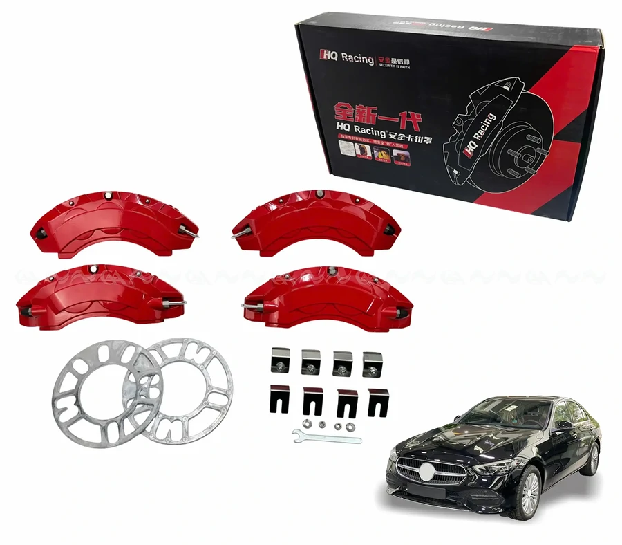 Ốp má phanh HQ Racing Mercedes C200 đỏ - Ảnh 1