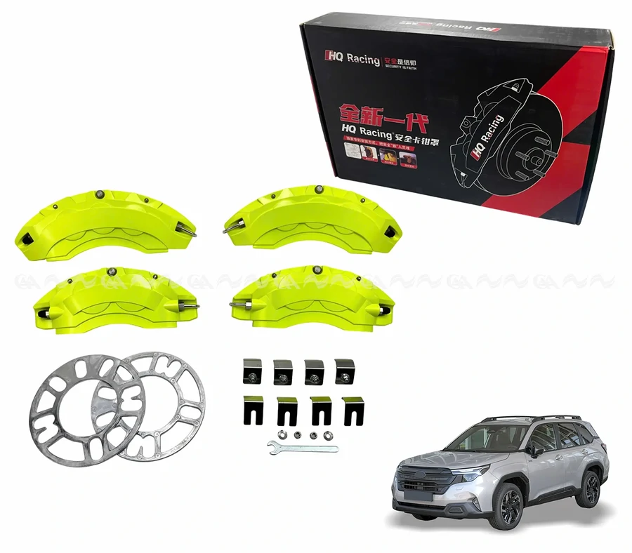 Ốp má phanh HQ Racing Subaru Forester xanh chuối - Ảnh 1