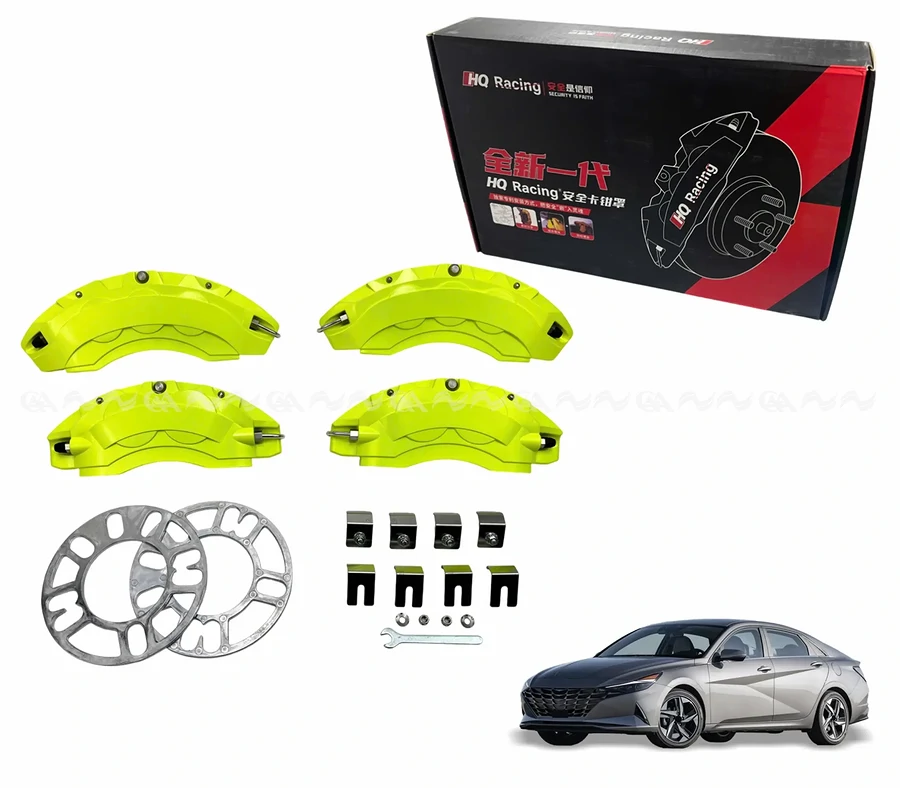 Ốp má phanh HQ Racing Elantra 2023 xanh chuối - Ảnh 1
