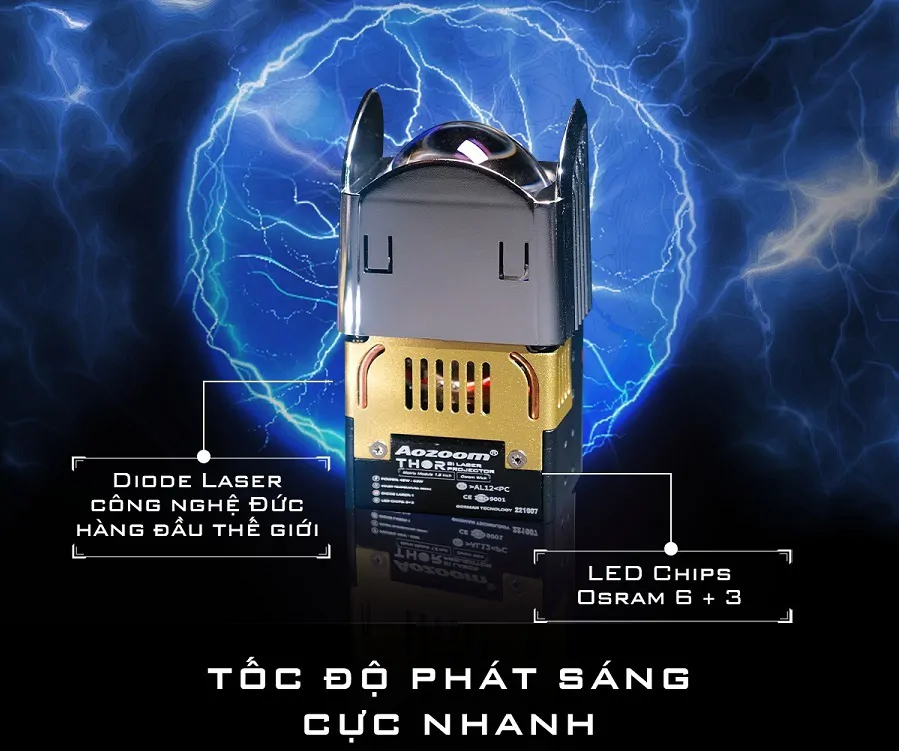 Bi laser Aozoom Thor 1.8 inch - Ảnh 2