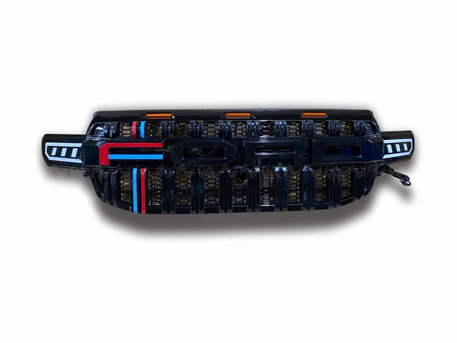 Mặt Ca Lăng Ford Ranger 2022 LED Mẫu Đen Bóng  - Ảnh 1