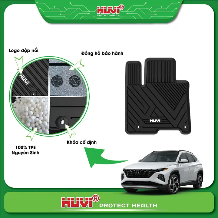 Thảm Lót Sàn Huvi Hyundai Tucson 2022 2D - Ảnh 4