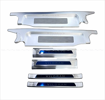  Nẹp bước chân trong + ngoài Viloran inox có đèn  