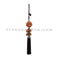 Dây treo gỗ đôi cá chép  (dây đen)
