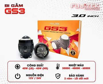 Bi gầm LED Fujitek GS3 3.0 inch 3 màu 