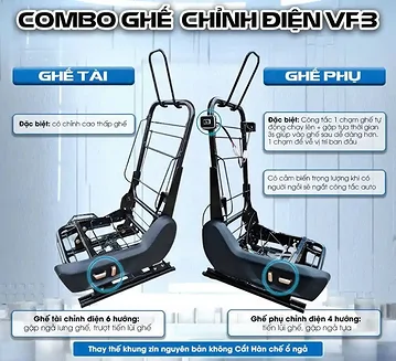 Khung ghế chỉnh điện VF3 (1 cái)