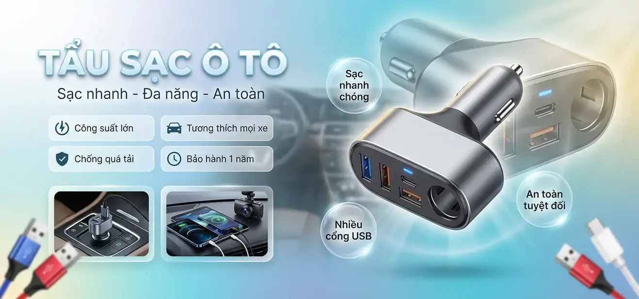 Tẩu Sạc Ô Tô