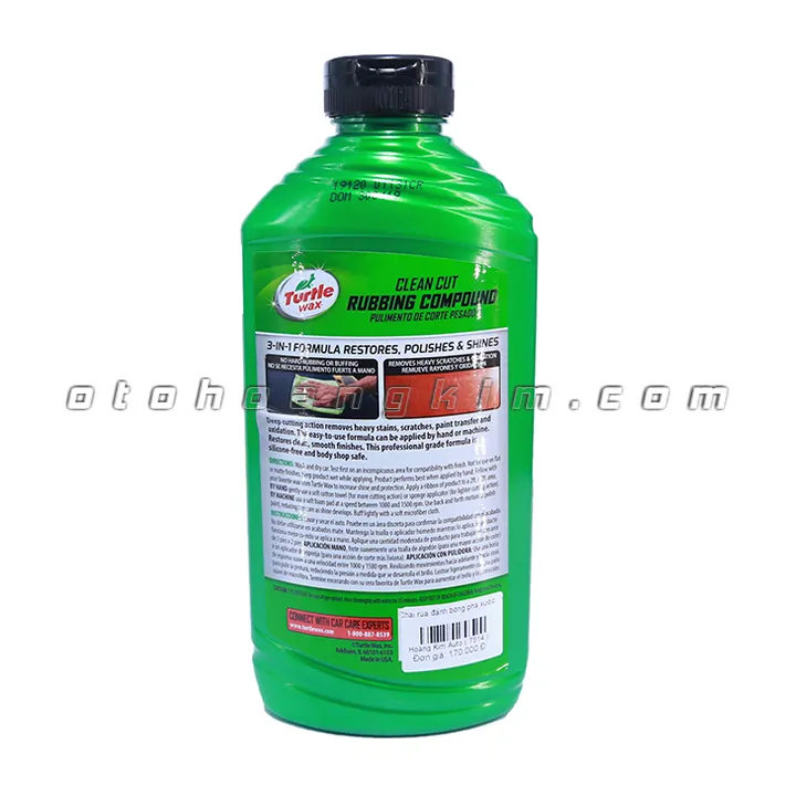 Dung dịch vệ sinh Turtle Wax Clean cut đánh bóng phá xước - Ảnh 2