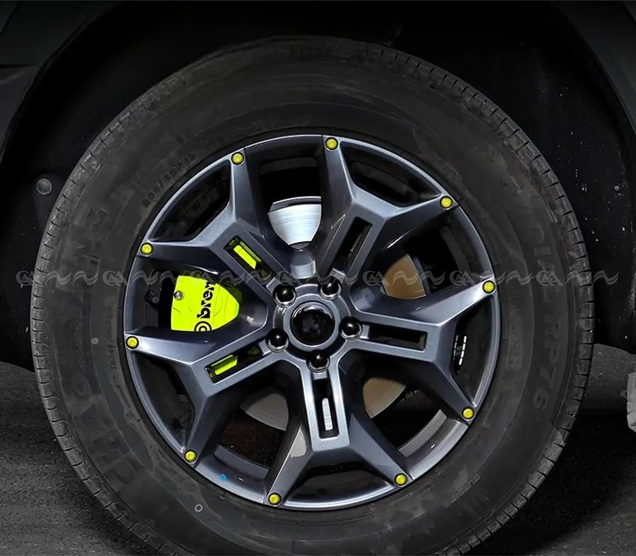 Ốp má phanh HQ Racing Accent xanh chuối - Ảnh 4
