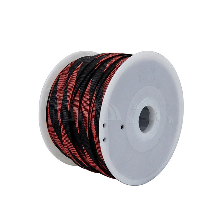 Vỏ bọc dây điện da rắn đen đỏ 12mm - Ảnh 1