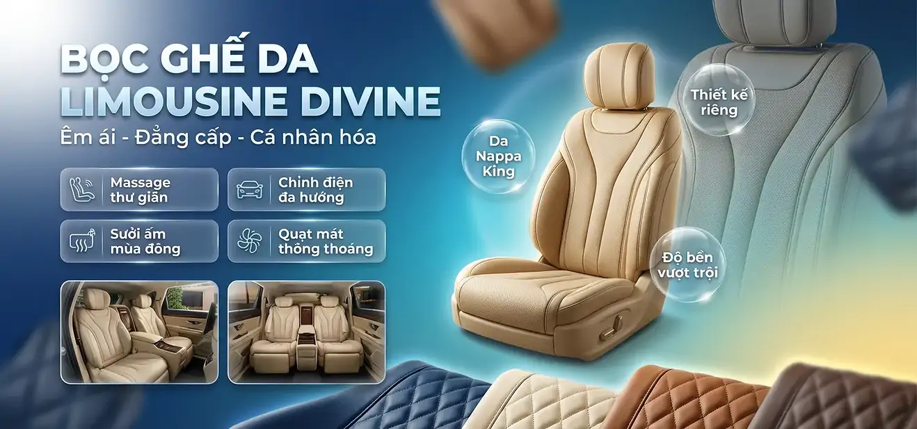 Bọc ghế da Limousine Divine