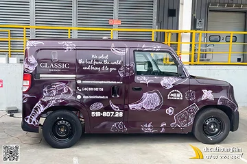 Tem Xe Quảng Cáo VinFast EC Van Cho Thương Hiệu CLASSIC FINE FOODS 