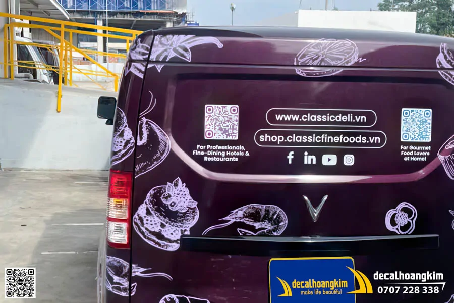 Tem Xe Quảng Cáo VinFast EC Van Cho Thương Hiệu CLASSIC FINE FOODS  - Ảnh 4