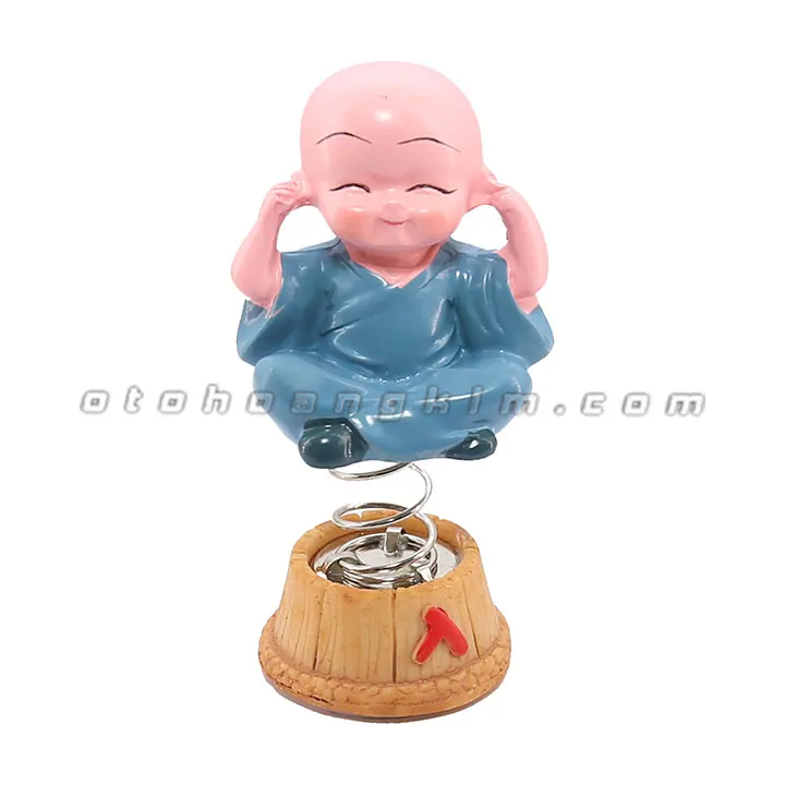 Bộ tượng 4 chú tiểu có lò xo - Ảnh 2