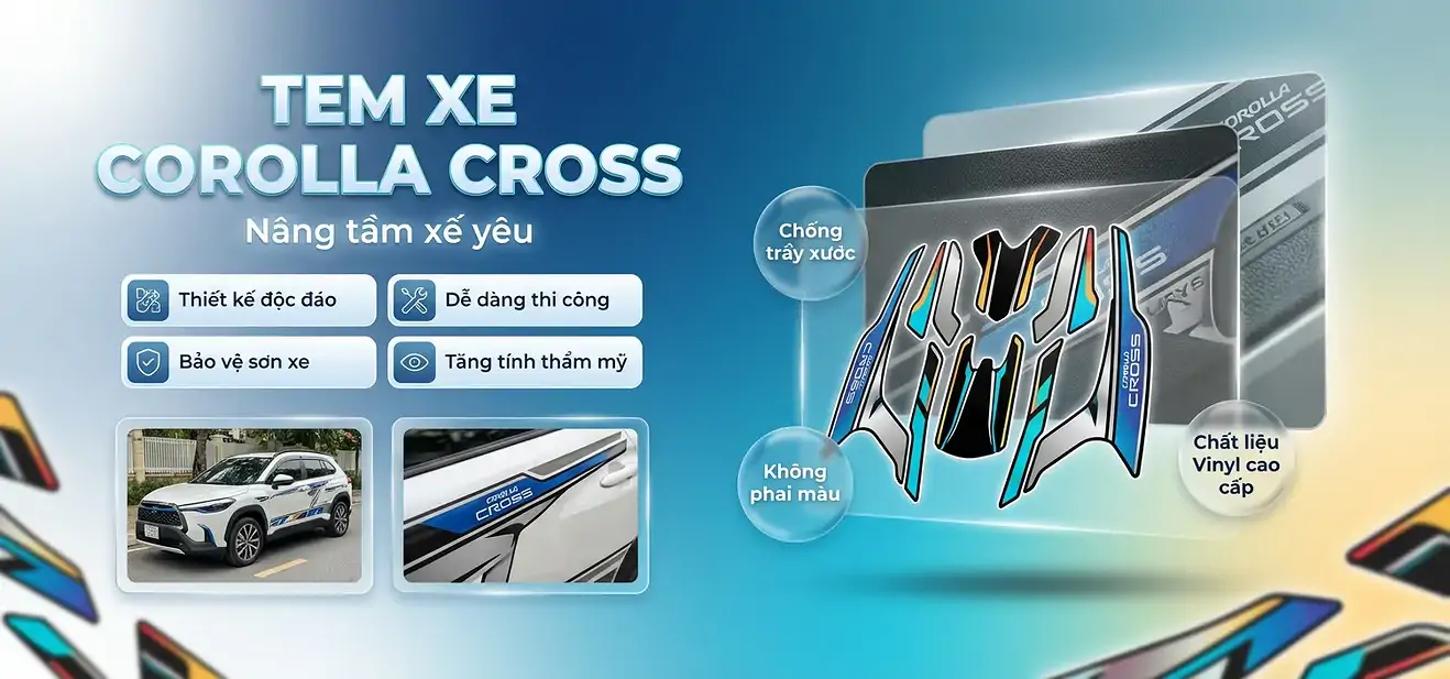 Tem Xe Toyota Corolla Cross