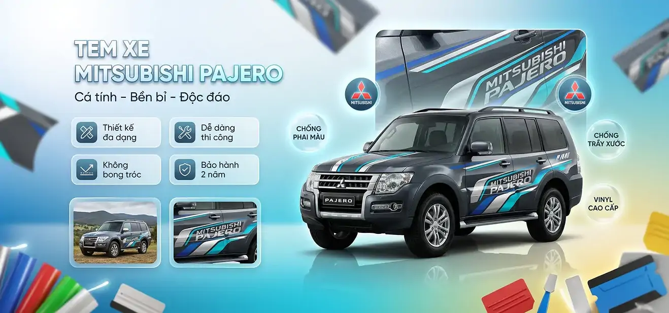 Tem Xe Mitsubishi Pajero