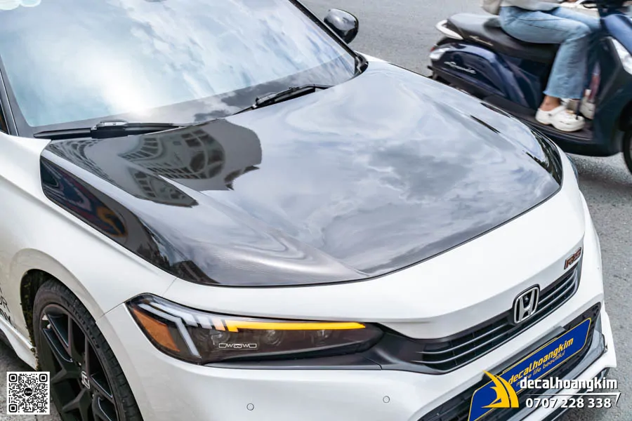 Dán tem xe Civic thể thao và nắp capo carbon - Mẫu số 92  - Ảnh 4