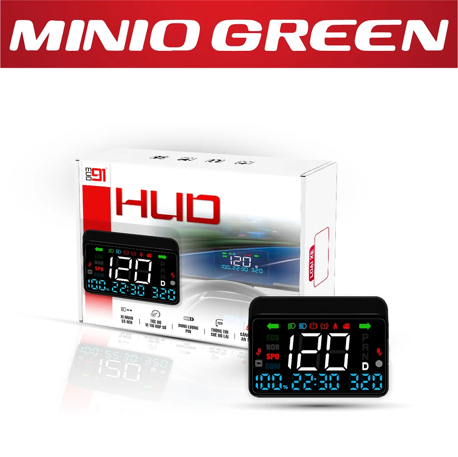 Màn hình hud MCD91 Minio Green  - Ảnh 1