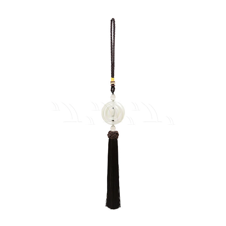 Dây treo cẩm thạch 2 vòng tròn (dây đen) - Ảnh 1