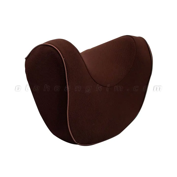 Gối cổ GC03 cao su non khúc xương lớn nâu - Ảnh 2