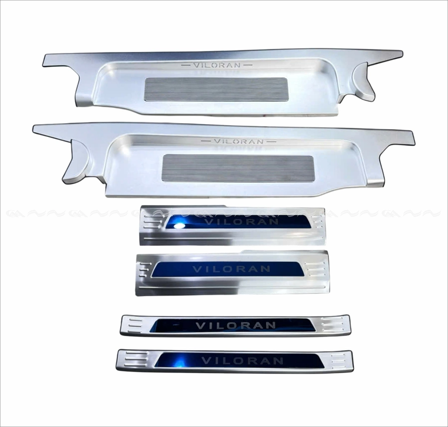  Nẹp bước chân trong + ngoài Viloran inox có đèn   - Ảnh 1