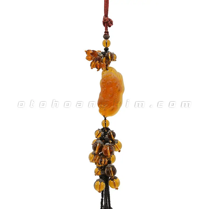 Dây treo cẩm thạch tỳ hưu (dây đỏ) - Ảnh 3