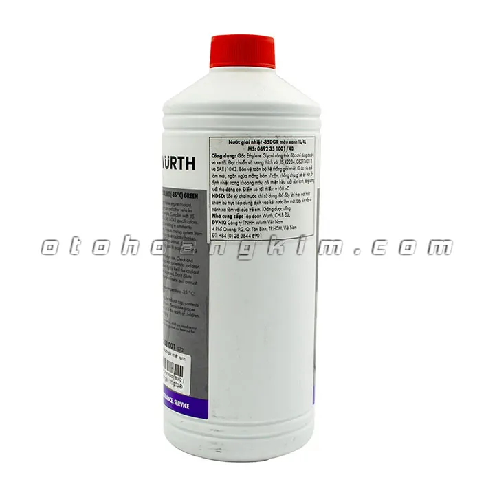Dung Dịch Bảo Dưỡng Wurth giải nhiệt xanh 1 lít - Ảnh 2