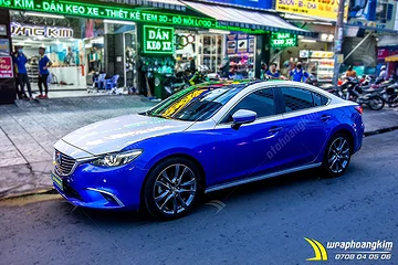 Dán đổi màu Candy xanh Mazda 6