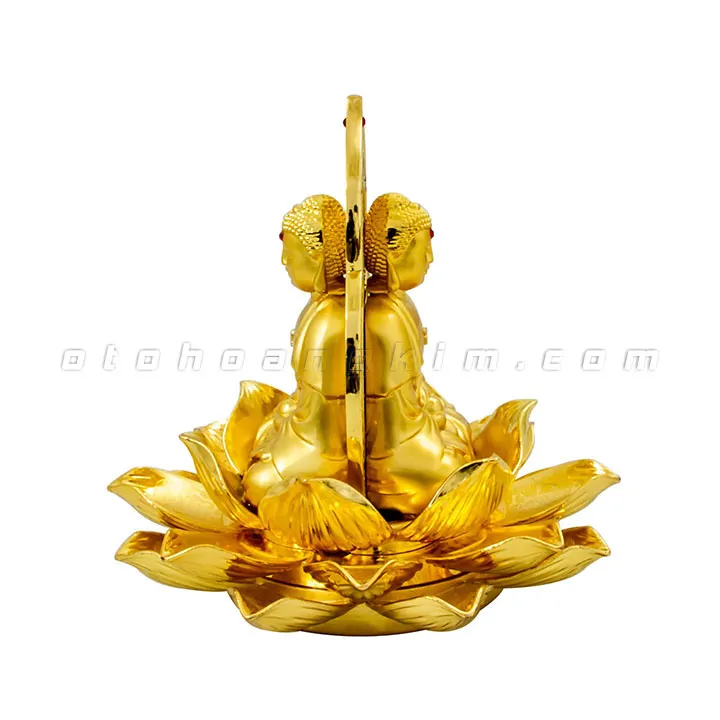 Tượng phật vàng như lai ngồi hoa sen nở - Ảnh 2