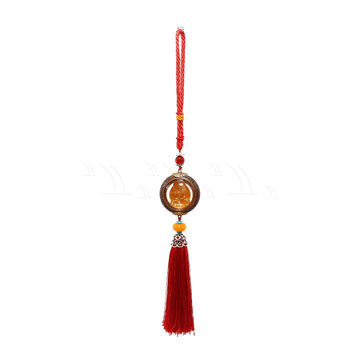 Dây treo cẩm thạch phật Quan Âm (dây đỏ) - Ảnh 1