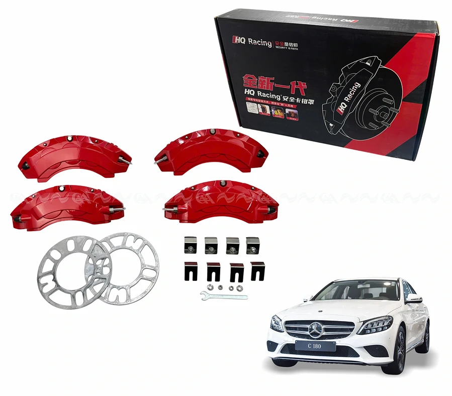  Ốp má phanh HQ Racing Mercedes C180 đỏ - Ảnh 1