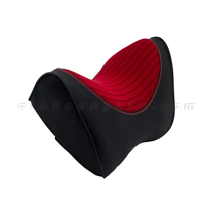 Gối cổ GC02 cao su non khúc xương nhỏ đỏ - Ảnh 2