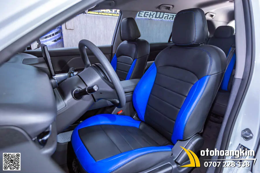 Bọc ghế da Nappa cho xe Limo Green màu đen xanh - Ảnh 6