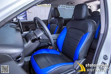 Bọc ghế da Nappa cho xe Limo Green màu đen xanh