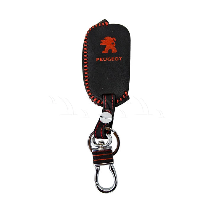 Bao móc khóa da Peugeot chìa bật - Ảnh 1